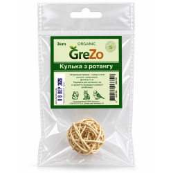 Кулька з ротангу з дзвіночком GreZo, 3 см Кулька з ротангу з дзвіночком GreZo, 3 см