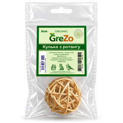 Кулька з ротангу з дзвіночком GreZo, 5 см Кулька з ротангу з дзвіночком GreZo, 5 см